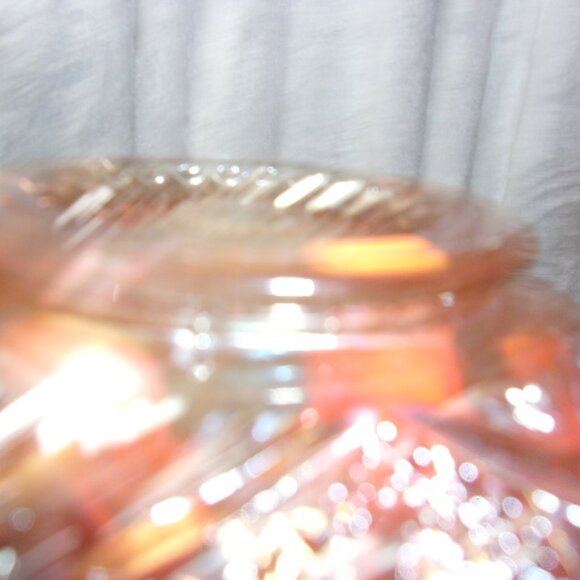 H-379 IMPERIAL STAR AND FILE HANDLED BOWL ORANGE CARNIVAL GLASS - Picture 11 of 13